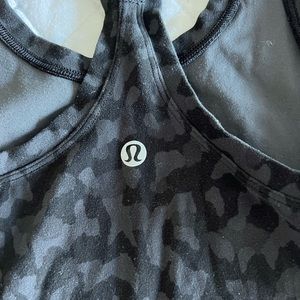 Lululemon Racerback top camo black gray size 4